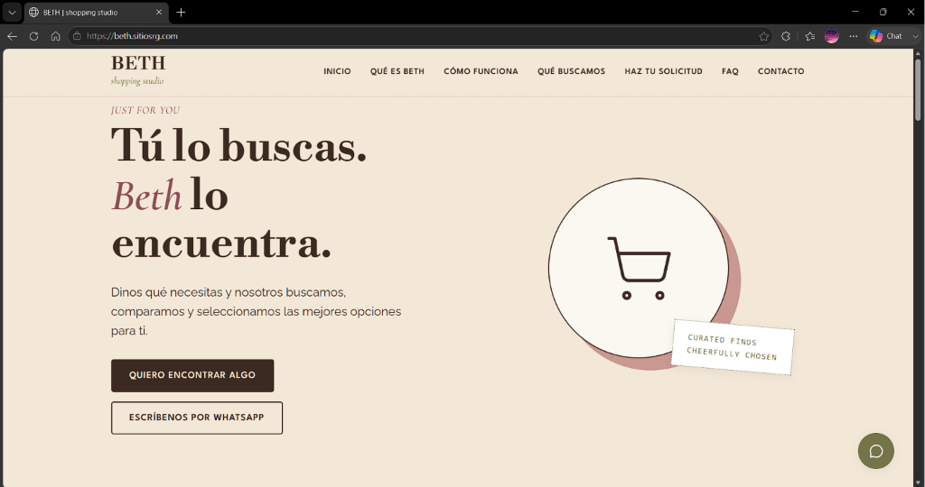 BETH Shopping Studio, versión de escritorio