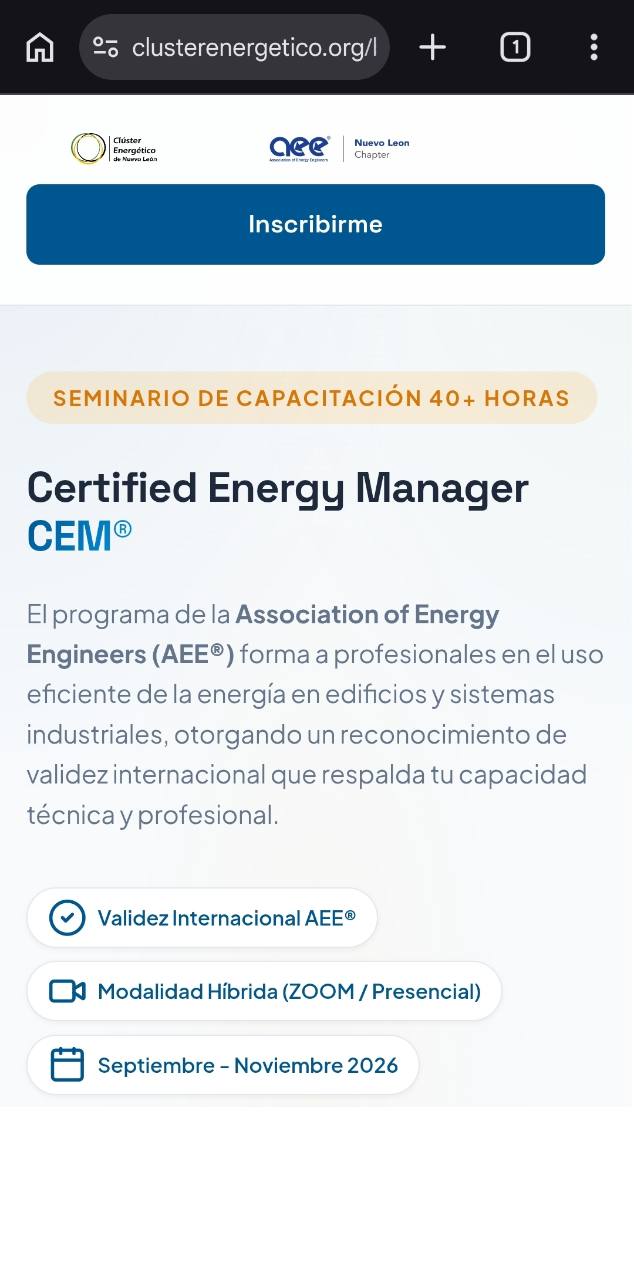 Certificación CEM AEE, versión móvil