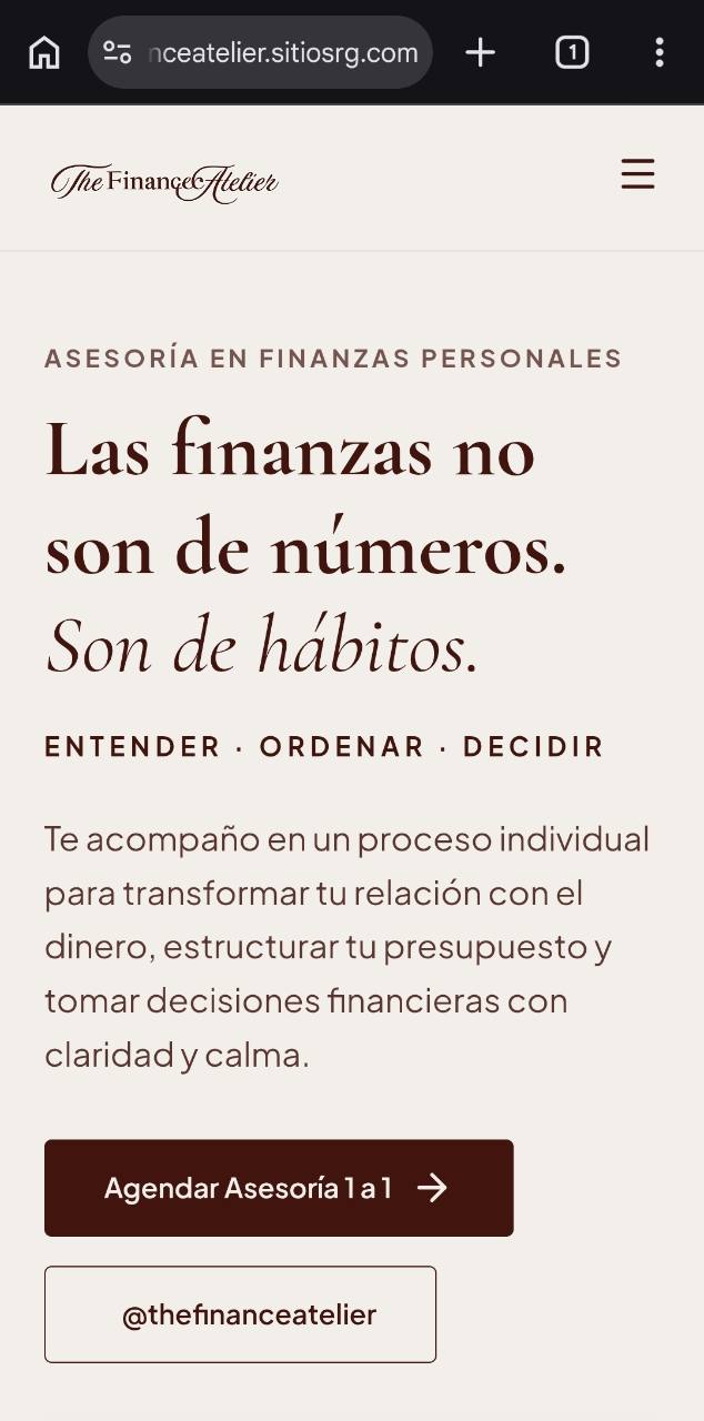 The Finance Atelier, versión móvil