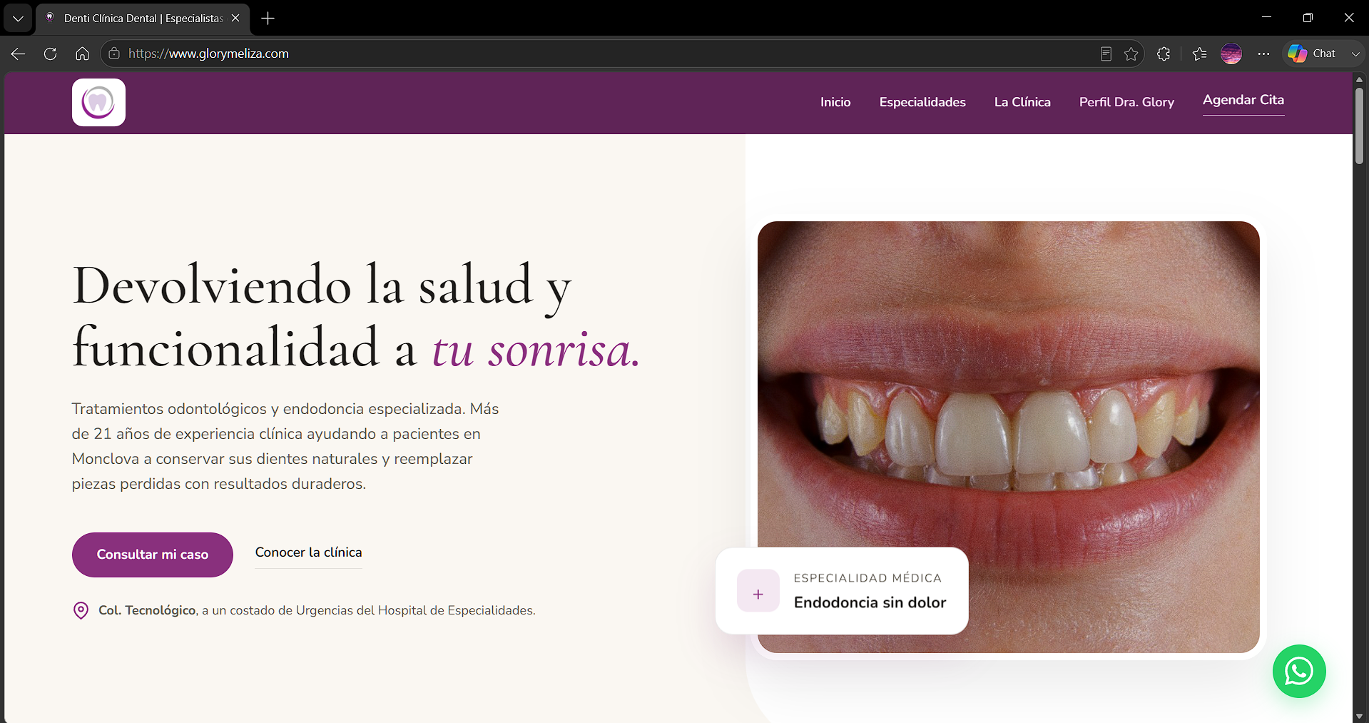 Denti Clínica Dental, versión de escritorio